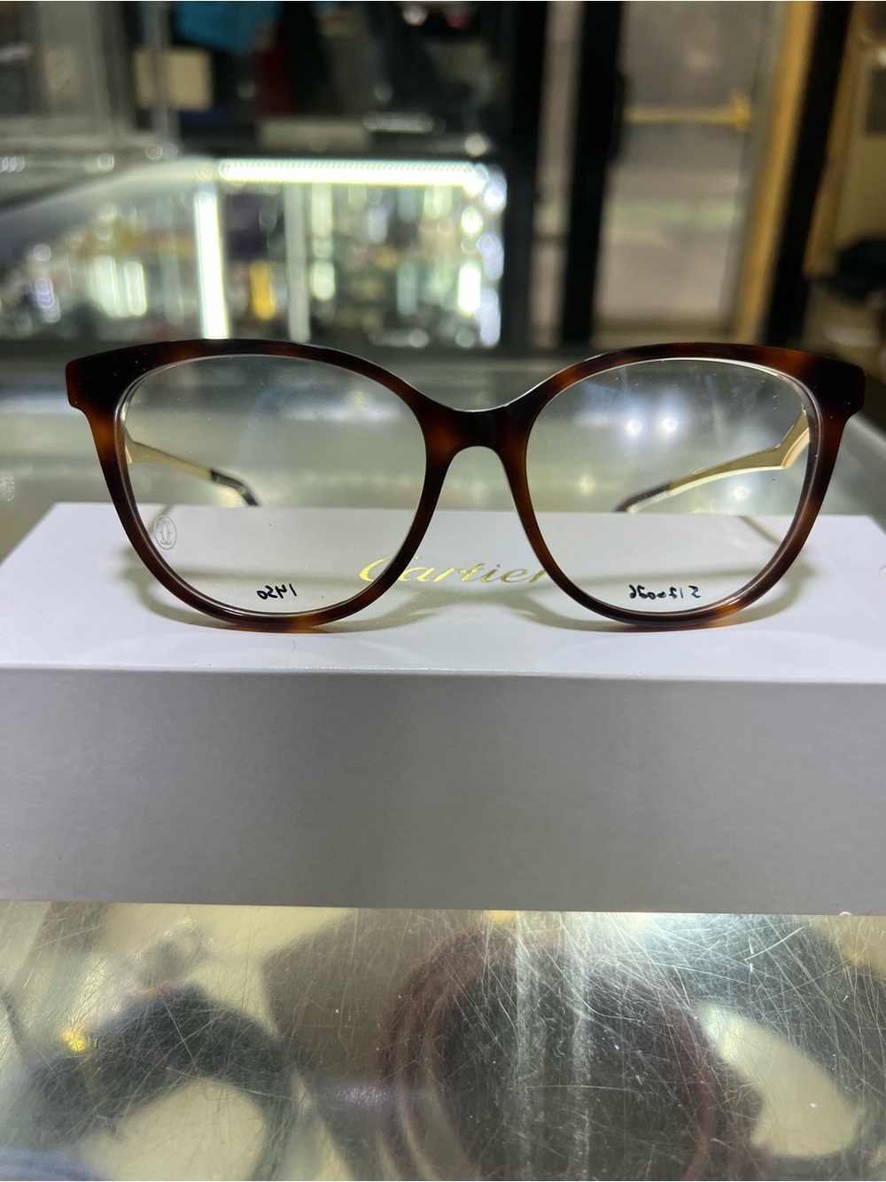 Cartier Brown Tortoiseshell Women's Eyeglasses